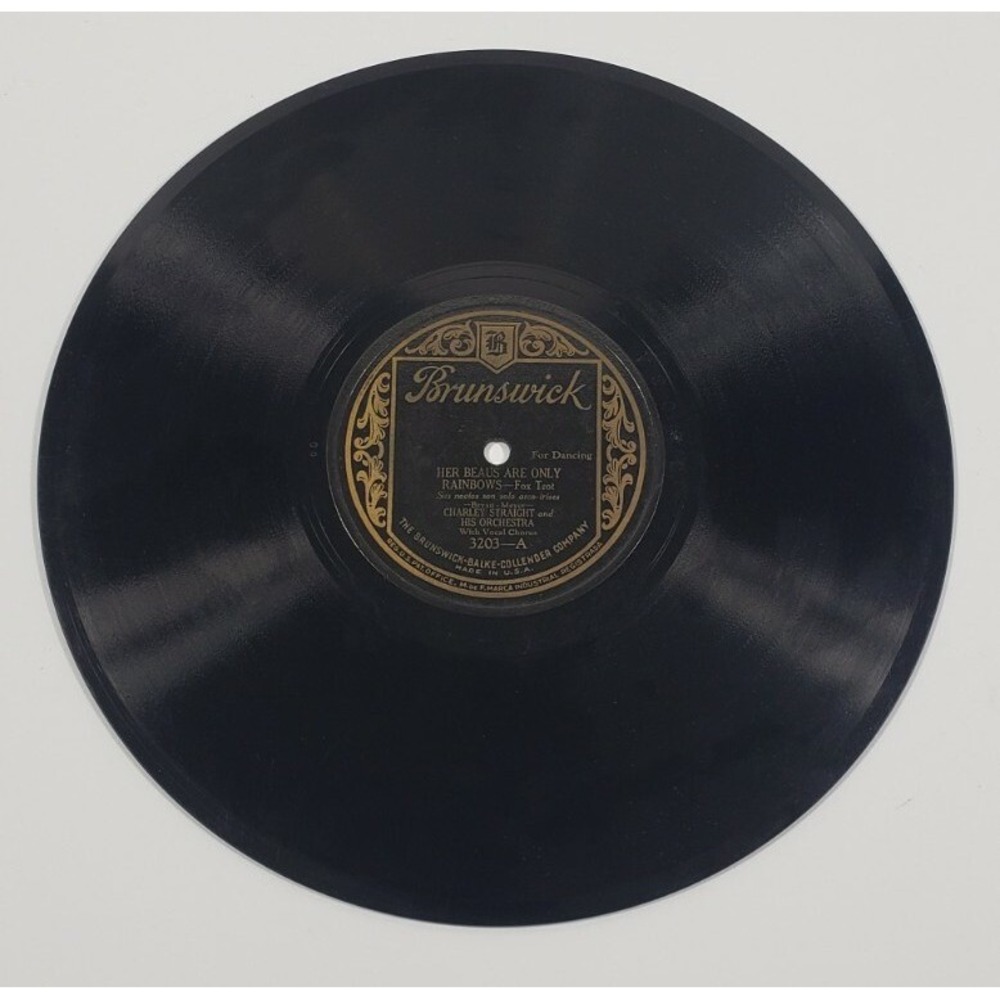 10" 78 RPM-Charley Straight-Her Beaus Are‎ Only Rainbows/Brunswick V+/V+